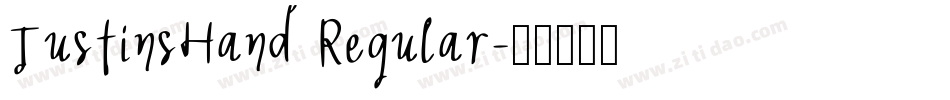 JustinsHand Regular字体转换